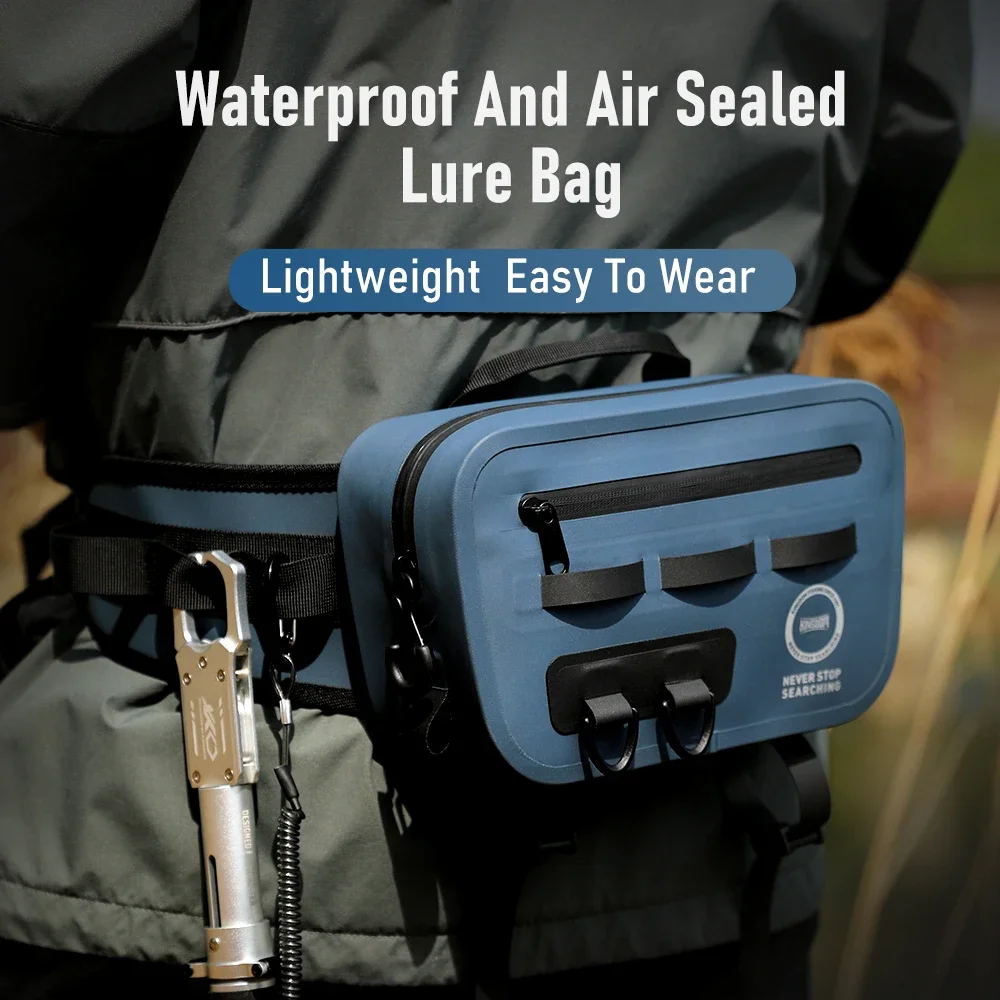 KINGDOM wasserdichte Angeltasche IPX8 TPU Schulter Taille Bein multifunktional große Kapazität Aufbewahrung