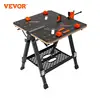 VEVOR Folding Work Table 7-Level Height Adjustment Workbench & Sawhorse with Versatile Clamping System for DIY Woodworking Use 1