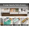79 inch L Shaped Desk with File Drawers, Reversible L Shaped Gaming Desk with Power Outlets & LED Lights, Computer Desk White 4