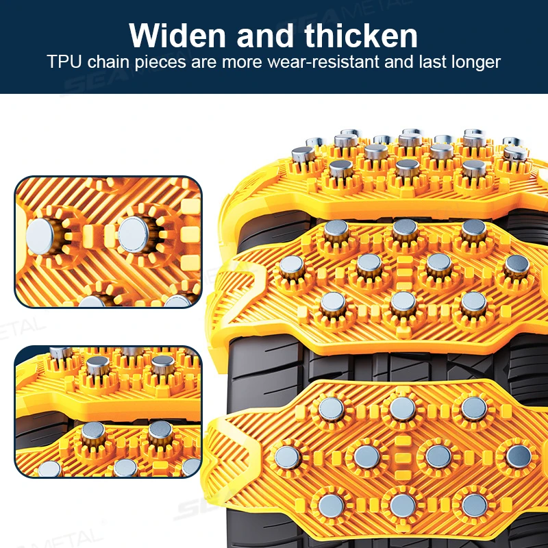 Car winter tire chains 4PCS for outdoor emergency