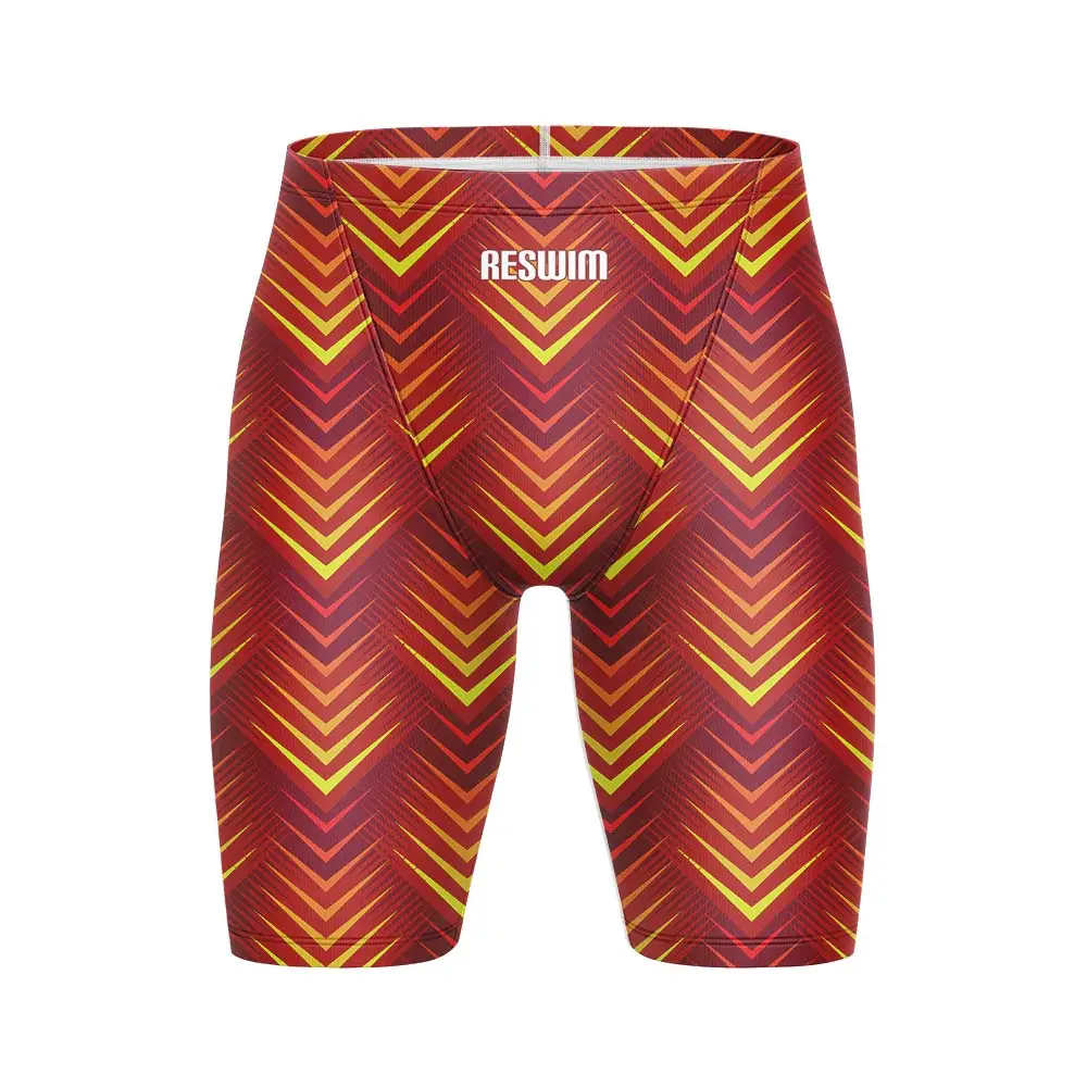 Swimming Trunks Men's Print Swim Jammer Training Sports Beach Diving Surfing Pants Tights Shorts Summer Quick Dry Swimsuit