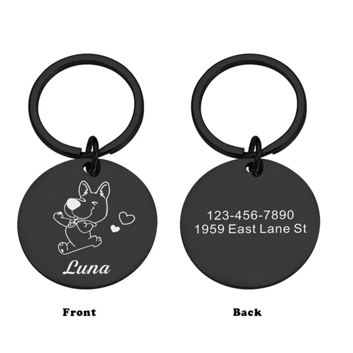 Free Engraving Marble Dog Tags, Personalized Collar Dog Tag, Free Engraving  Pet ID Tags, Custom Dog Tags, Aluminum Tags for Dog, Collar Pet Tags, with