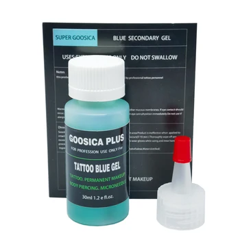 New Goosica Plus Tattoo Blue Gel During Permanent Makeup Eyebrow Tattoo Microblading Piercing Auxiliary Secondary Gel 30ml 1