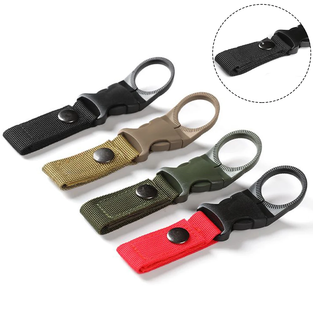 New Webbing Buckle Hook Water Bottle Holder New Webbing Buckle Hook For Backpacks Bikes Belts 14x2.5cm Outdoor Adventure