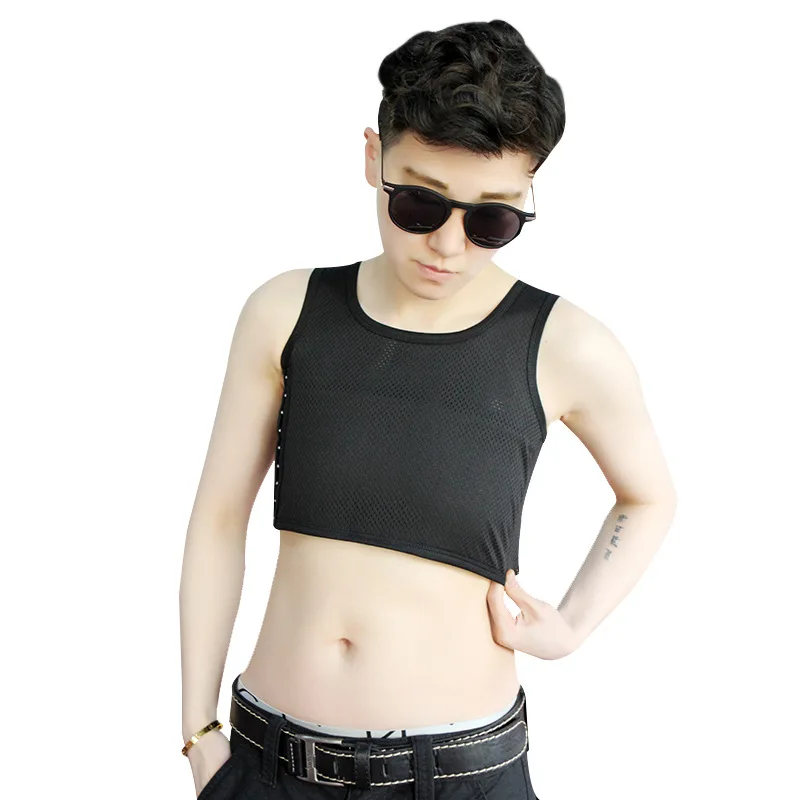 

HaleyChan женский полудлинный Обтягивающий корсет для груди с сеткой для Tomboy Trans лесбиянок FTM топ женский топы топик кроп топ белье женское майка нижнее бельё женское топики женские топы женские топ женское