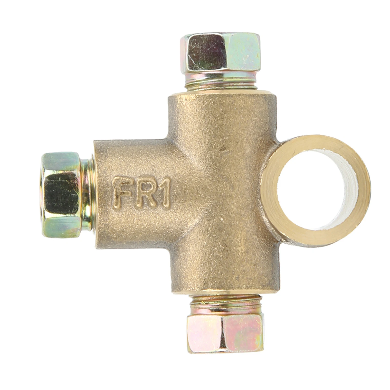 3 Way T shape Brake Tee With 3 Male Nuts Short Union M10 3/16in Pipe 10mm brake oil connector,brake adapter,parts adapter