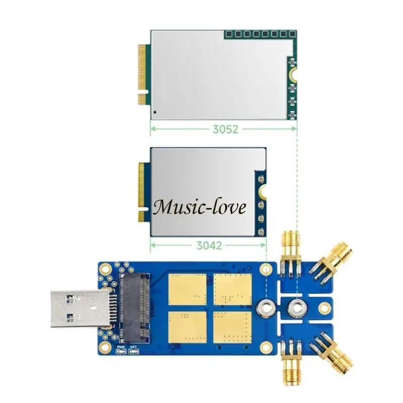 고속 동글 USB3.1 확장 카드 4 안테나 및 알루미늄 합금 방열판 203A