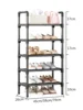 Black Elevated Shoe Rack Small  Simple Multi-layer Shoe Cabinet Home Entrance Rental Housing Dormitory Storage Rack New 2023 6