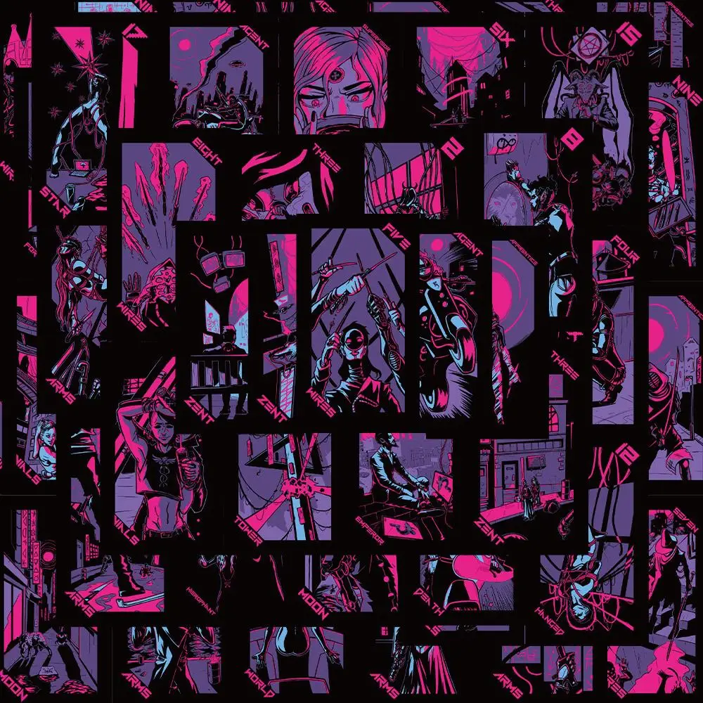 

10/30/72pcs Gothic Divination Dark Tarot Cards Aesthetic Stickers Skateboard Laptop Motorcycle Phone Car Waterproof Sticker Toys