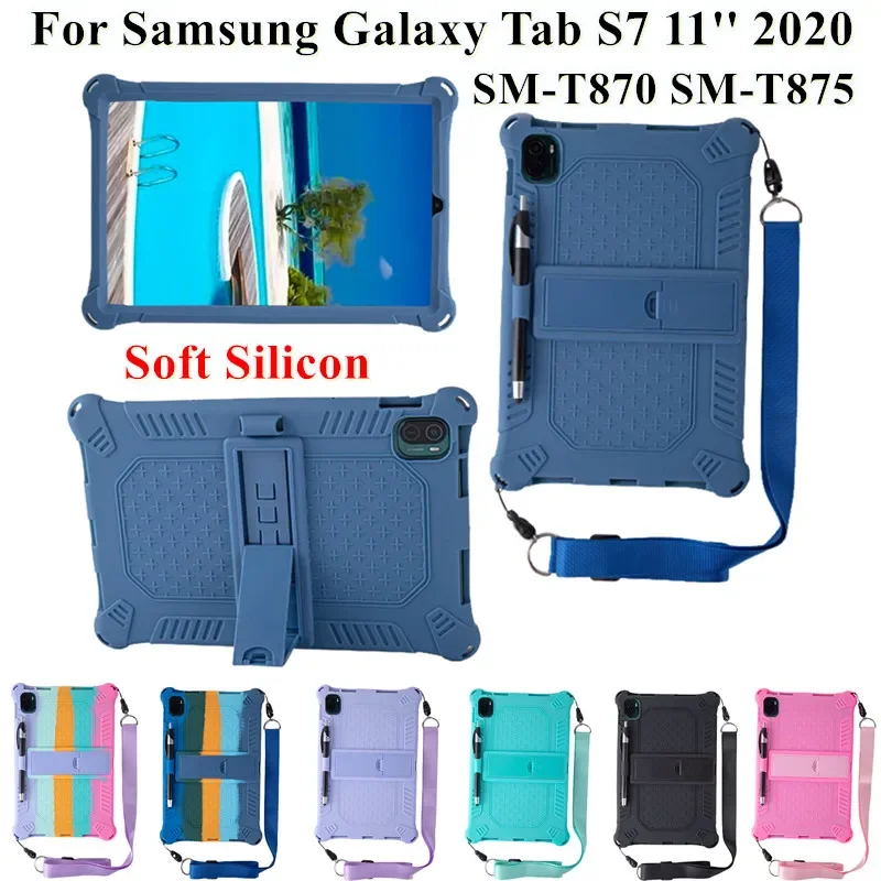 Custodia Per Samsung Galaxy Tab S7 11 ''2020, Custodia Morbida Per Tablet In Silicone Per Sm-T870 Sm-T875 Custodia Protettiva Da 11 Pollici