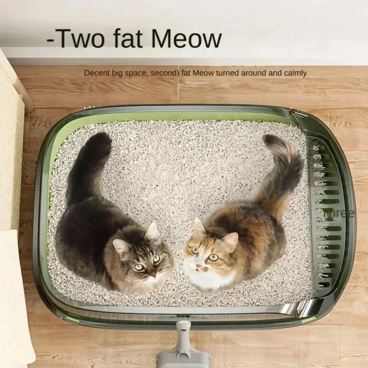 Cat Litter Box Open Cat Litter Box Thickening Kitty Sandbox Semi-enclosed High Side Splashproof Pet Bedpans with Litter Scoop Cat Supplies