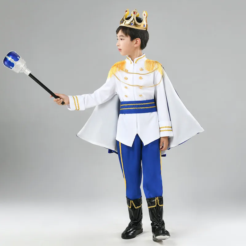 Kids Cosplay Costume Medieval Prince Costume Halloween The Emotional Story of the Prince and Princess Fantasy Royalty Performance