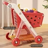 Shopping Cart Toy Baby Small Trolley Children Play House Fruit Cut Cut Music Kitchen Supermarket Boy And Girls 4