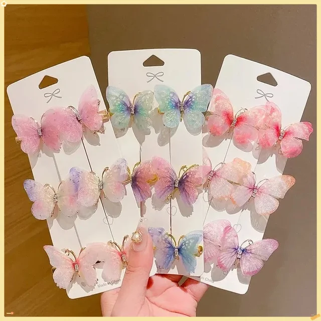 2025 Hot Sale! 6Pcs Rainbow Butterfly Hair Clips Set -Cute Hairpins for Girls & Women Stylish Barrettes Fashion Hair Accessories 1