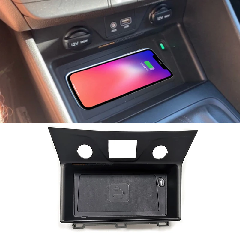 baseren complexiteit Verleiden 15W Car wireless charger fast phone charger charging case charging pad  panel for Hyundai Tucson 2015 2019 accessories| | - AliExpress