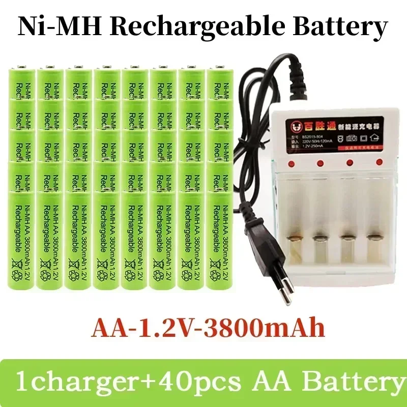 

AA rechargeable battery 3800Mah aa1.2v Ni MH rechargeable battery, applicable to free distribution of LED lamp toys Mp3+charger