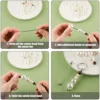 50Pcs Blank Beadable Keychain Bars,Metal DIY Bead Keychain Bar Charms Eady Detachable Key Chain Making Accessories 3