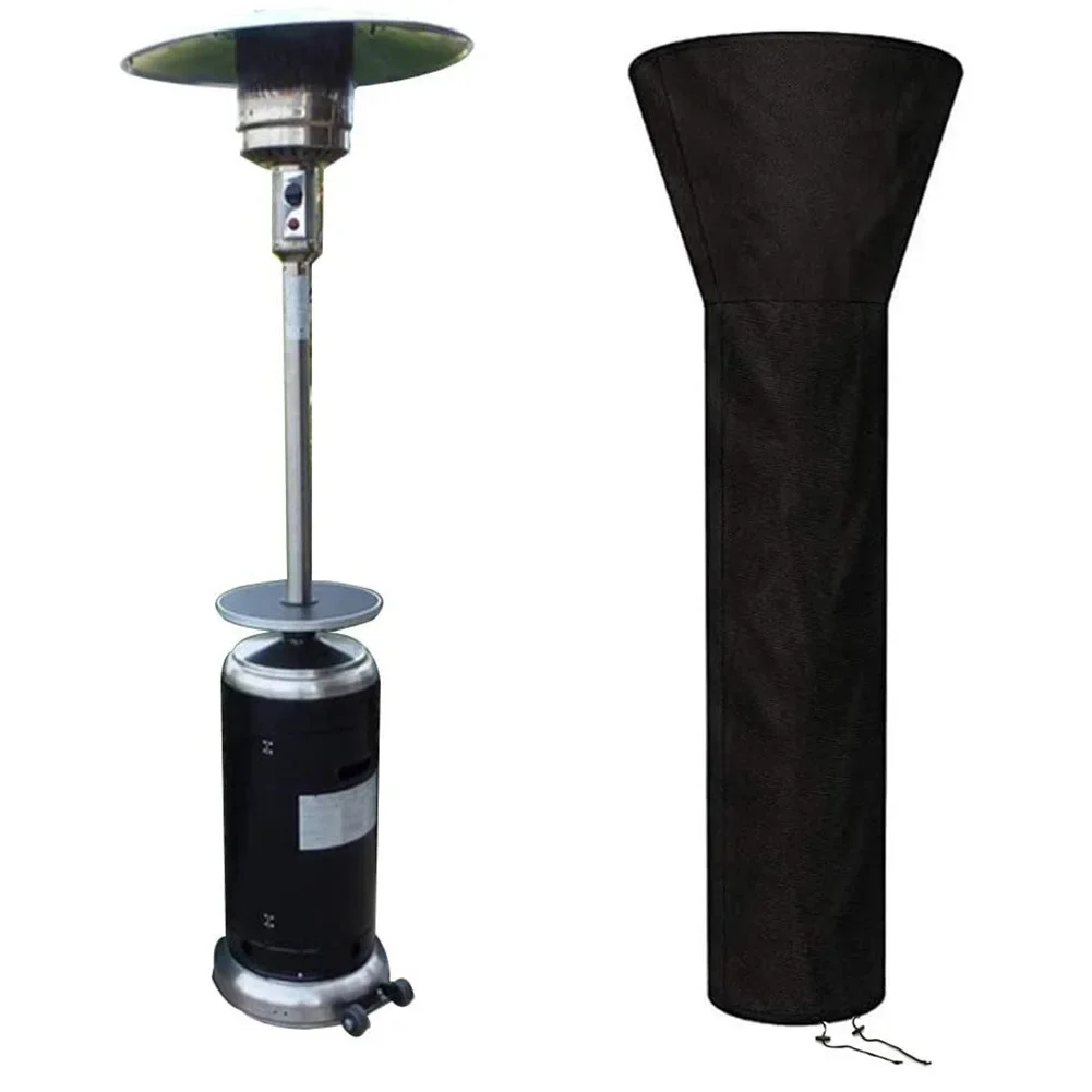 210D Oxford Cloth Fan Heater Cover Black Umbrella Garden Patio Waterproof Air Energy Heater Cover 5