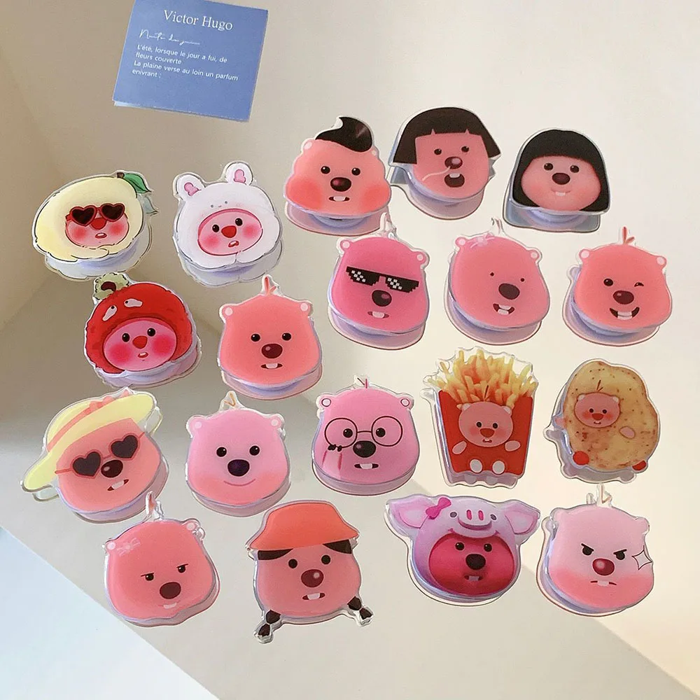 

Cartoon Cute Anime Loopy Phone Case Holder Scalable Folding Rotate Holder Girl's Heart Paste Style Holder Kawaii Small Gift