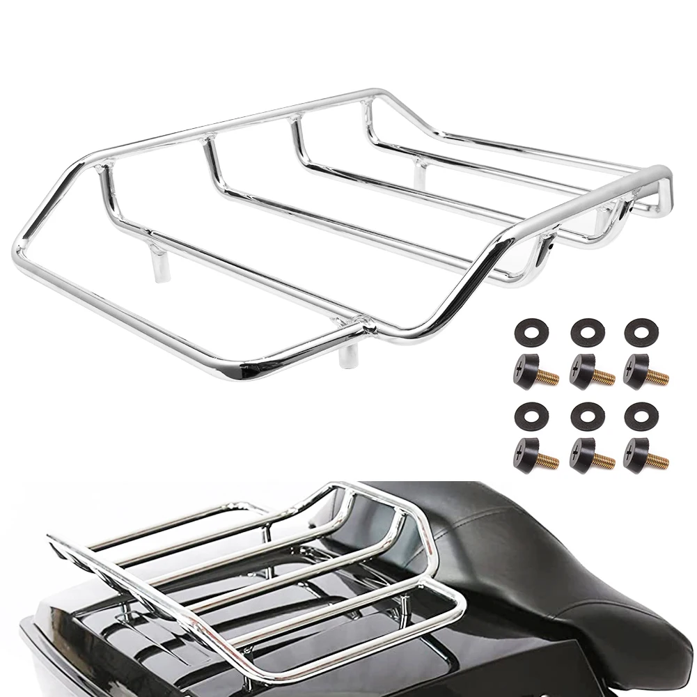 Tour Pack Pak Trunk Luggage Top Rack For Harley Touring Road King