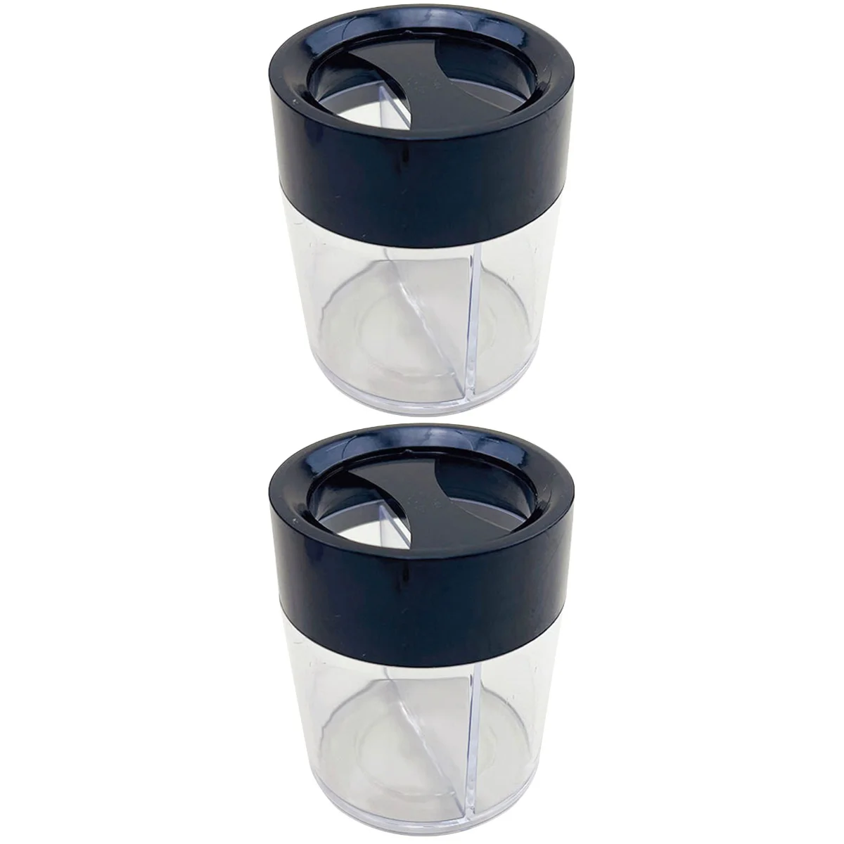 

Set of 2 Binder Holder for Desk Paper Clip Clips Container Storage Organizer Pushpin Pot Office