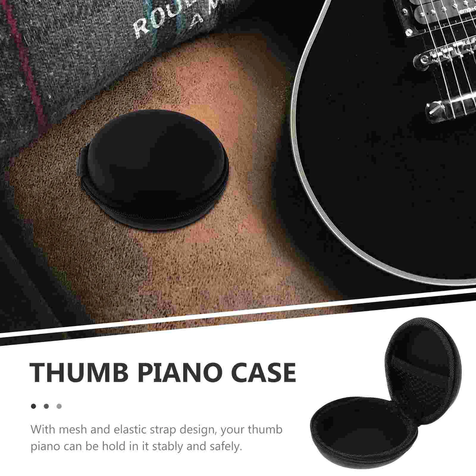 Portable 8 key Kalimba Box Thumb Piano Storage Bag EVA Case Protective Pouch Scratch Resistant Travel Container Simple Design