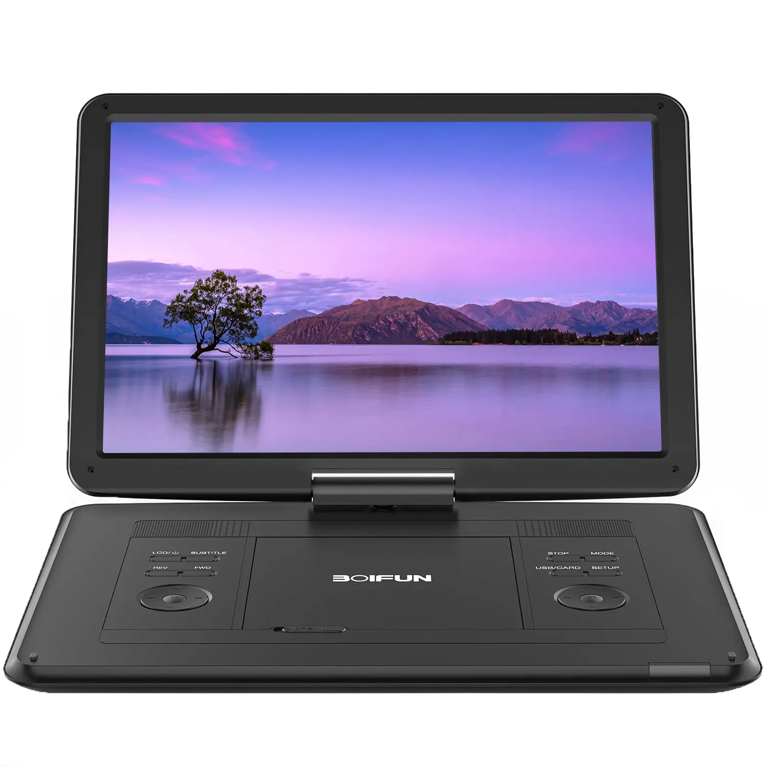 17.5" Portable DVD Player with 15.6" Large HD Screen, 6 Hours Rechargeable Battery, Support USB/SD Card/Sync TV Region Free