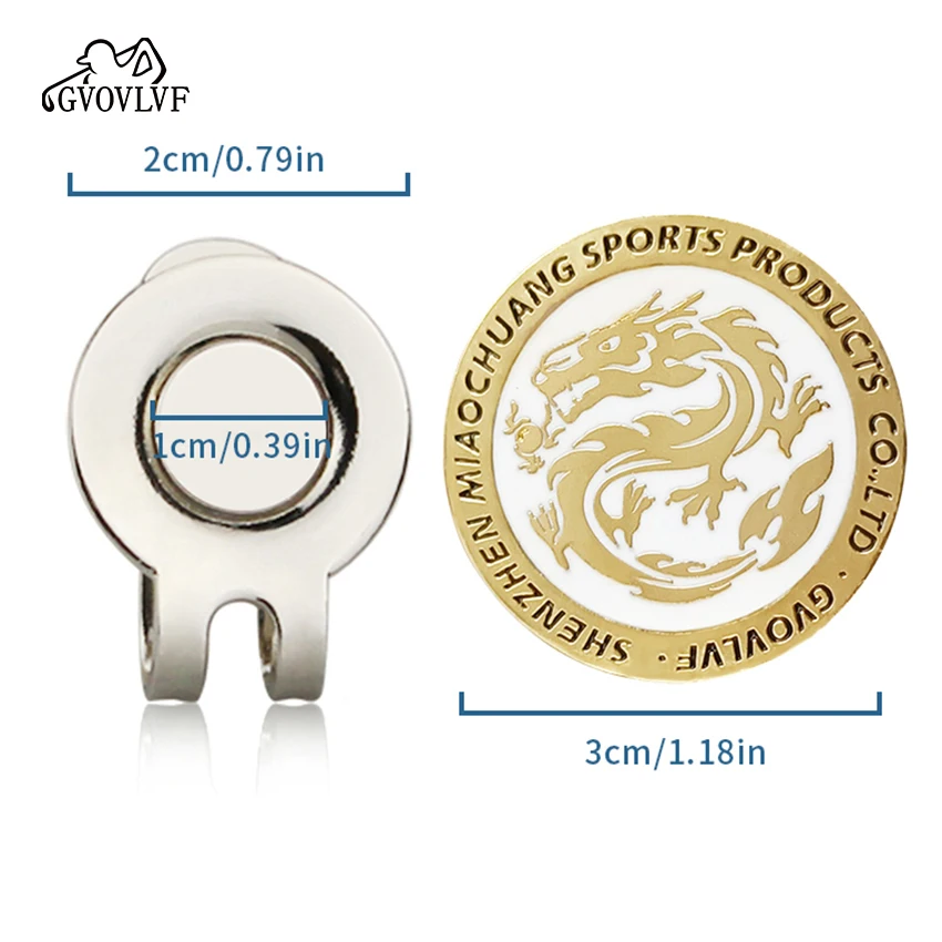 1pc GVOVLVF Dargon Golf Ball Marker Golf Hat Clip Great Gift Any Occasion Premium Collection Removable Mark Golf Ball Mark