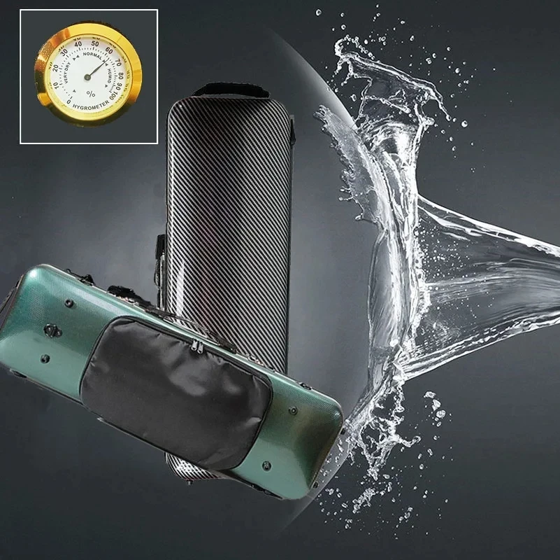 바이올링 '4/4 사이즈 브라질우드 원형 스틱 바이올린 활, 앤티크 바니시, 흑단 블랭크 개구리 실버 부품, 무료 배송하는 FP951A' 10 4/4 3/4 바이올린 케이스, 초경량 탄소 섬유 사각 상자, 하이 퀄리티 바이올린 상자, 습도계 포함, 최고의 가격