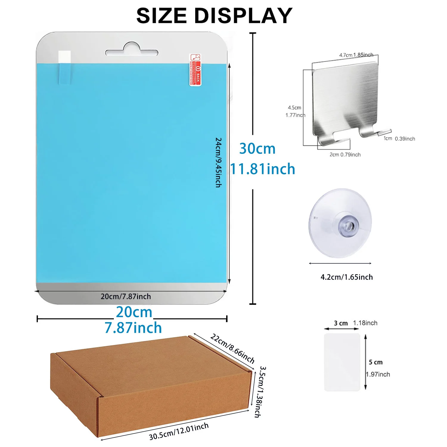 סט מראות אקריליות בגודל גדול, מראת אנטי קיטום למקלחת, גילוח בחדר האמבטיה, מראת נסיעה ללא קיטום ללא קיטום ללא קיטום ללא קיטום