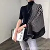 Luxury2024Square Silk Scarf for Women 90*90Hijab Hair Bands Neckerchief Female Satin Shawl Ribbon Headband Fashion Wraps Bandana 4