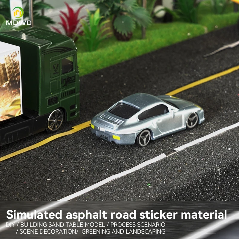 Model Railway Road Tape 5cm 10cm Grey With Back Adhesive Landscape Country Diaroma Layout