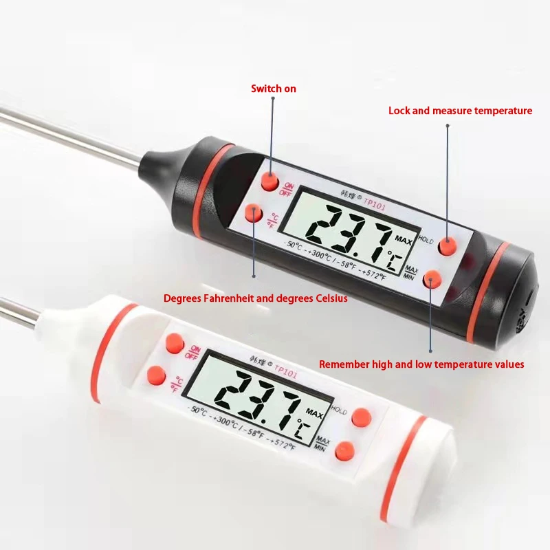 Digital Thermometer With Probe Candle Making Kits Measure Liquid Soy Paraffin Wax Melts Milk Meat Cake Household Cooking Tool candle making kit candle making supplies baking thermometer
