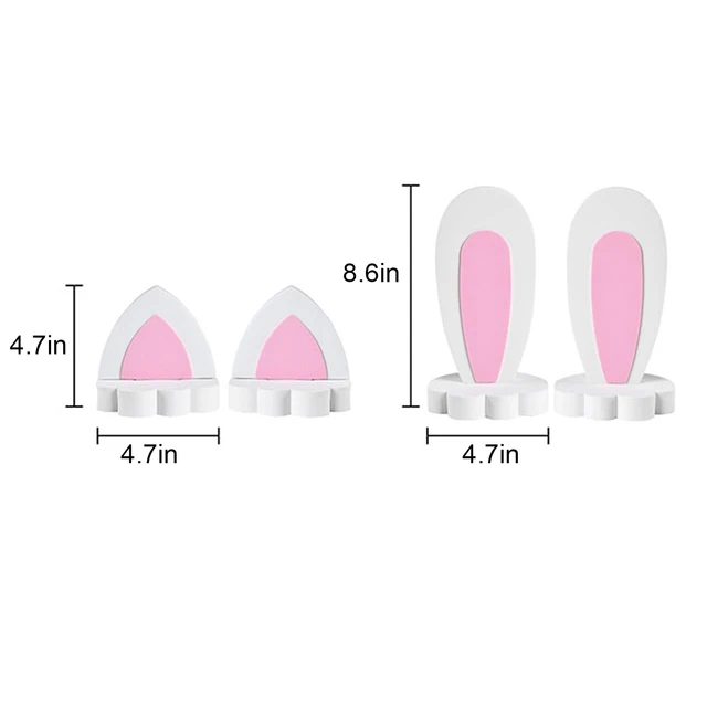 Car Roof Decoration External Doll Modification Personality Lovely Rabbit Cartoon Cat Ear Female Women's Car Products 3D Stickers 6