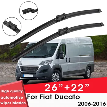 Car Wiper Blade Blades For Fiat Ducato 2006-2016 26"+ 22" Windshield Windscreen Clean Naturl Rubber Cars Wipers Accessories