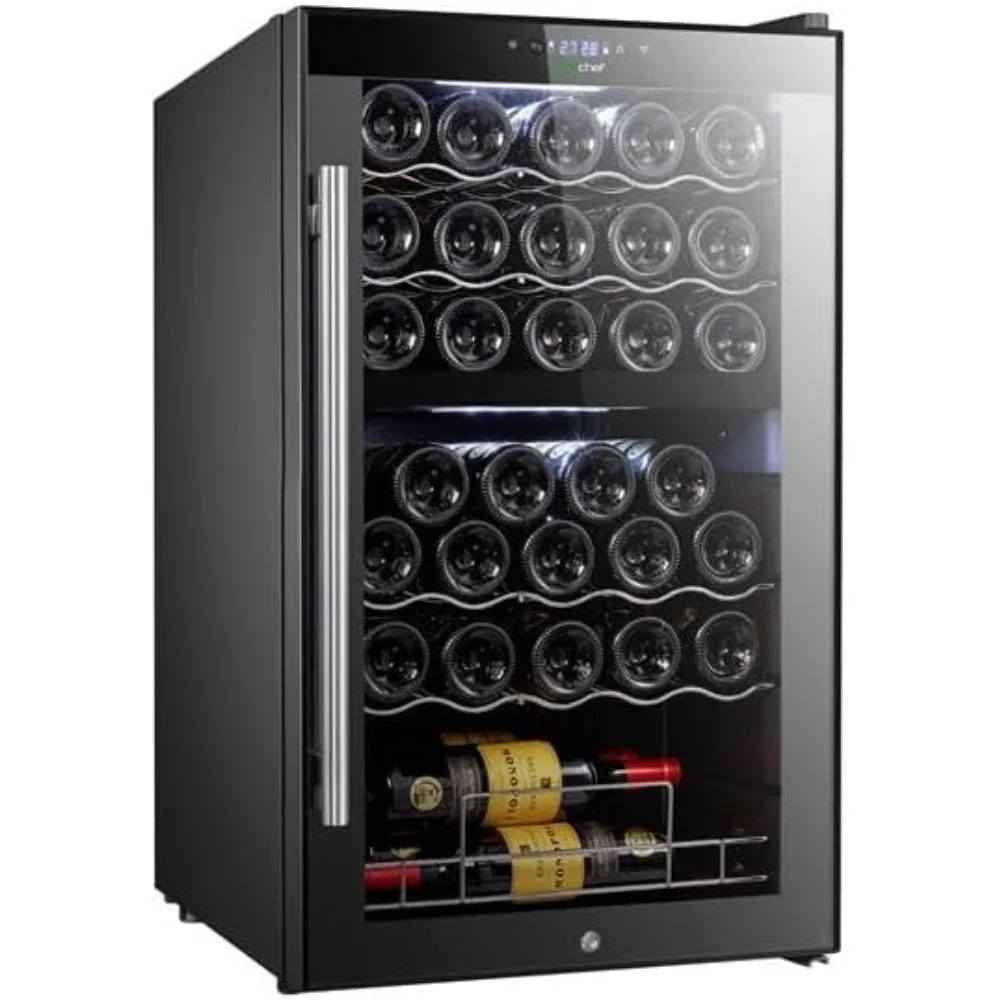 Chilling Refrigerator Cellar-Dual-Zone Wine Cooler/Chiller, Digital Touch Button Control with Air Tight Seal