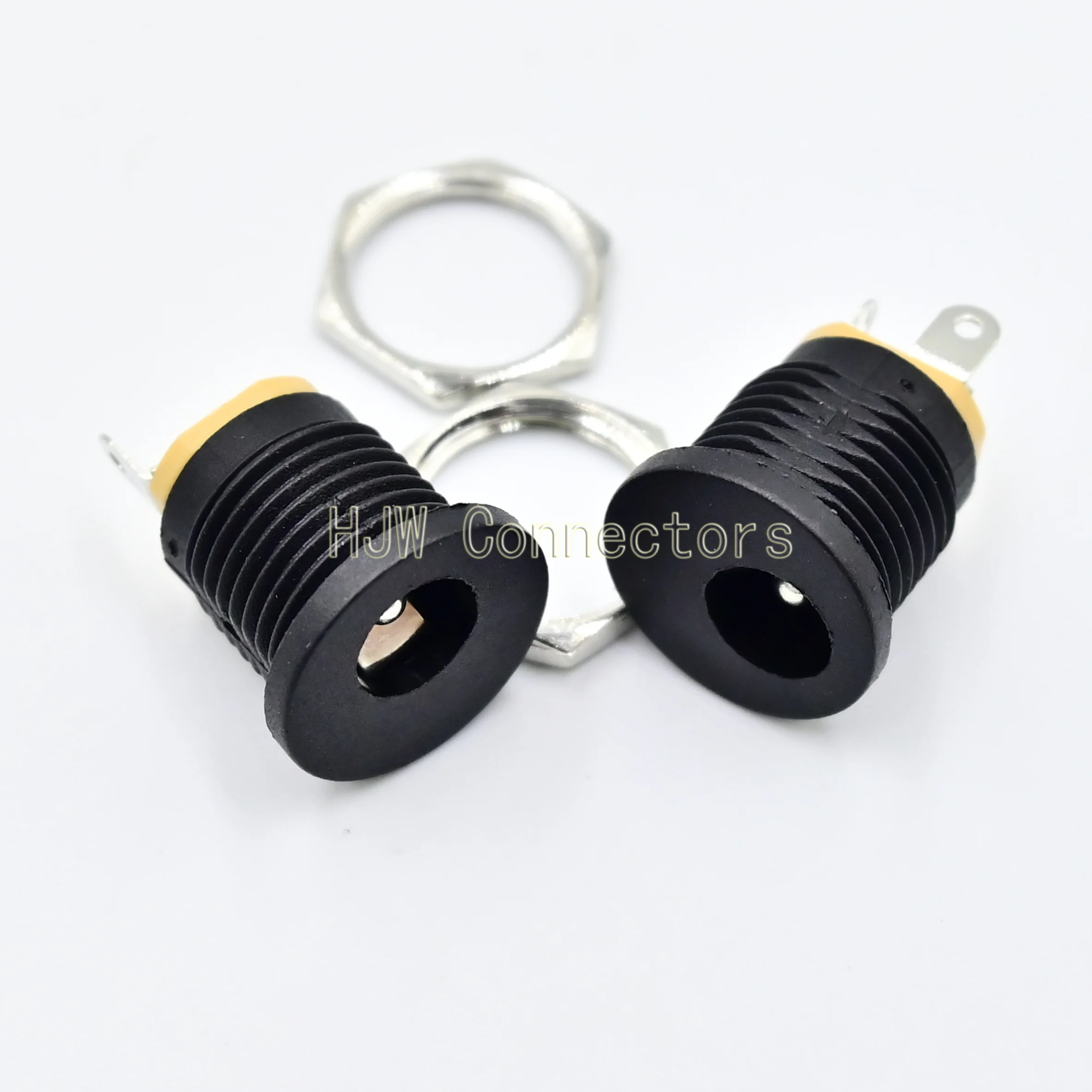 

10pcs DC-022 DC022 5.5x2.1mm 5.5*2.1mm 5.5x2.5mm 5.5*2.5mm DC Power Socket Dc Connector Panel Mounting with Screw Nut