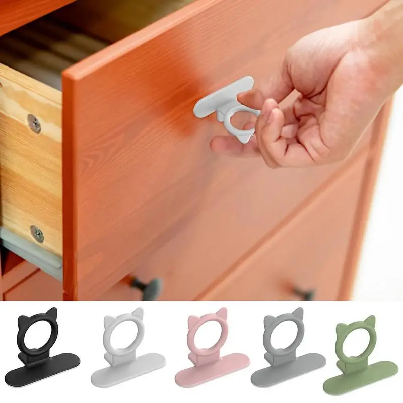 

Toilet Lid Lifter Self Adhesive Toilet Cover Lifting Pad Drawer Handle Silicone Toilet Seat Riser Avoid Touch Bathroom Supplies