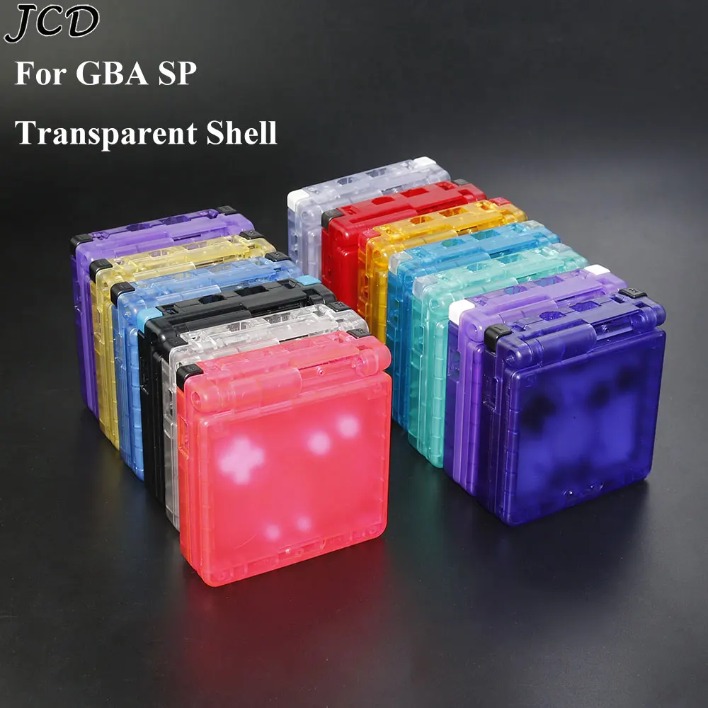

JCD For GBA SP Transparent Housing Shell Case With Buttons Screws Replacement For Game Boy Advance Protection Cover