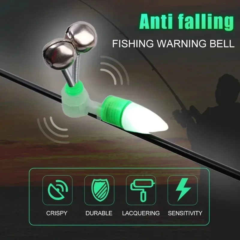 5 Campane Da Pesca Per Canne – Avvisatore Acustico Con Doppia Campana E Morsetto, Per Pesca Notturna