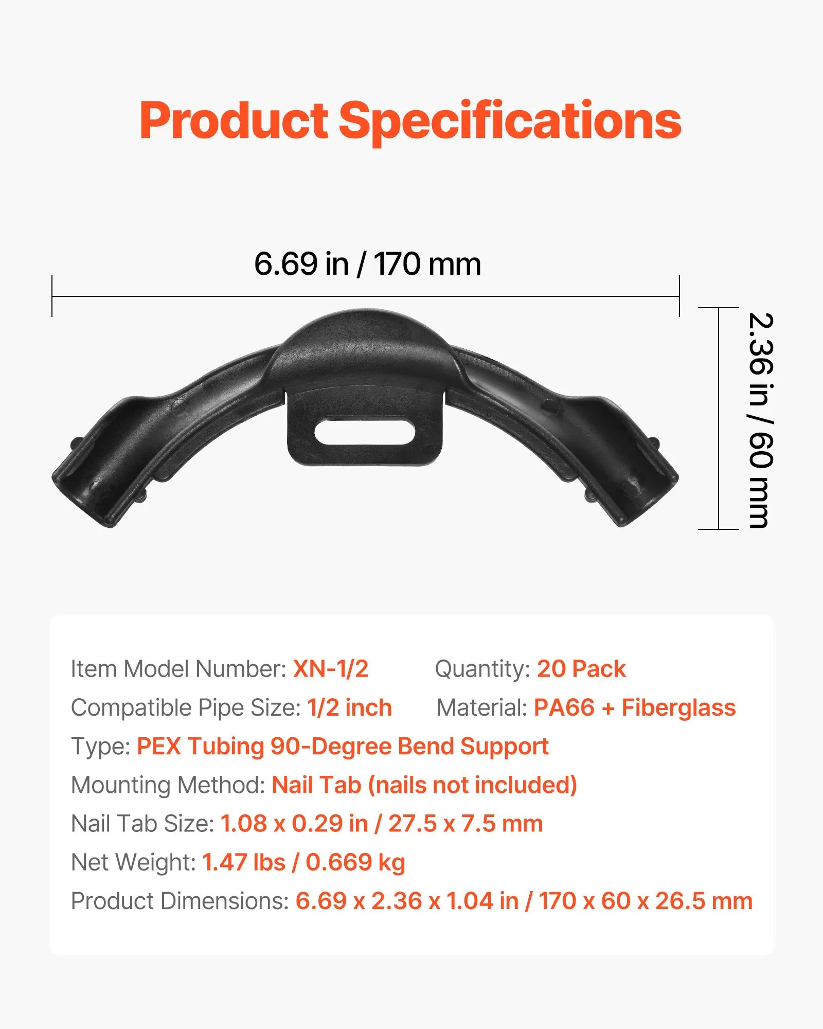 Passage de tuyau PEX dans un angle avec support