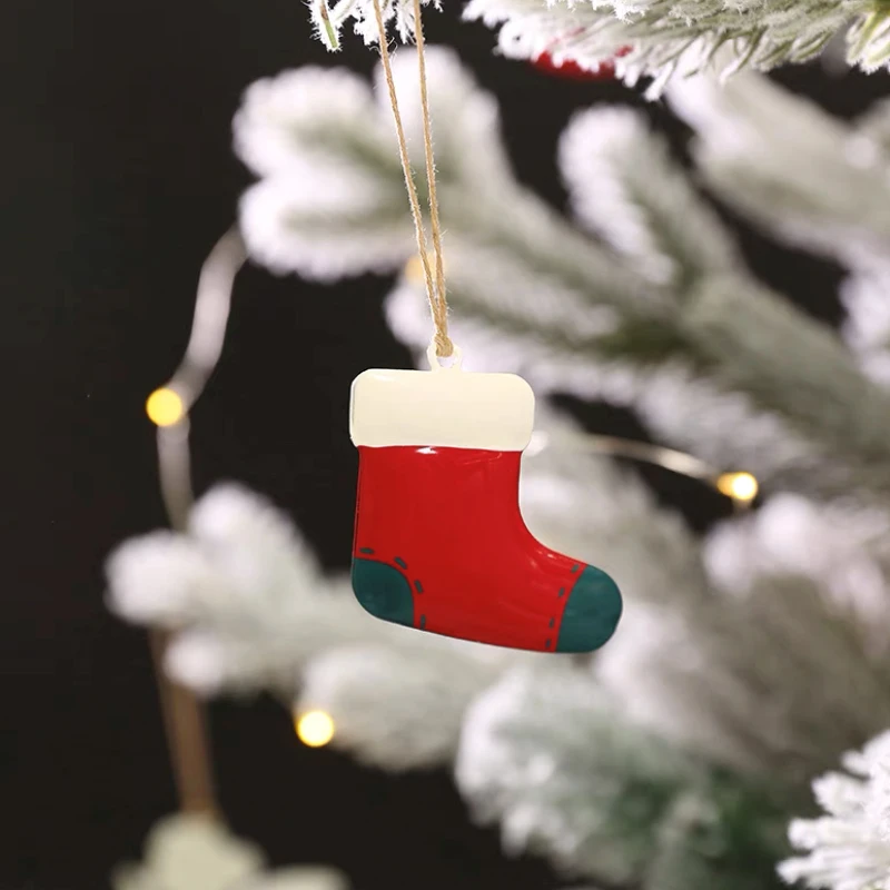 thumbnail image 1 of Retro Xmas Decoration Iron Christmas Tree Pendant Party Festivals Decorative Metal Home Ornaments Room Decor Key Lanyard, 1 of 5