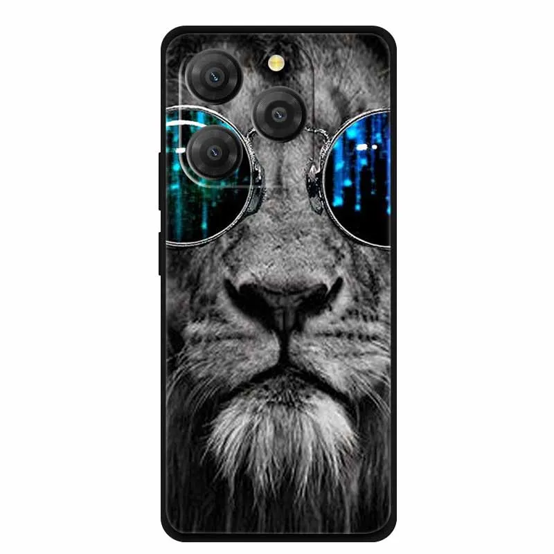 Black Lion & Wolf Silicone Soft Phone Case - Sleek Back Cover
