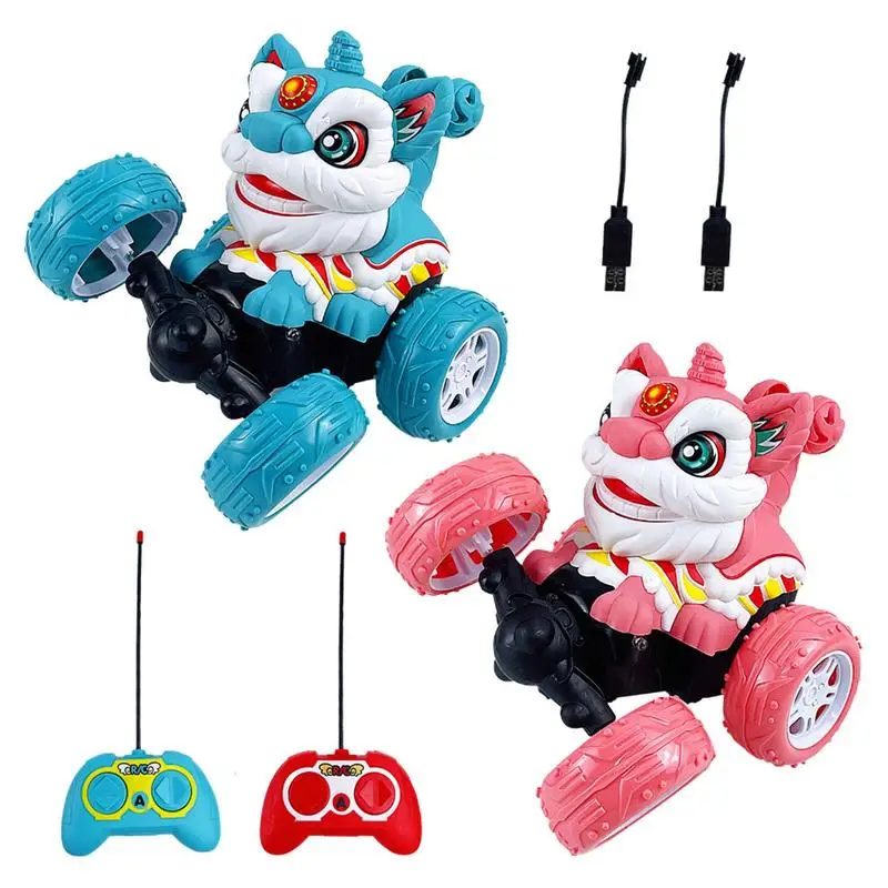 

Remote Control Car For Kids Lion Dance Design Climbing Jumping Rotating Rc Car Toy With 360-Degree Flipping And Gifts