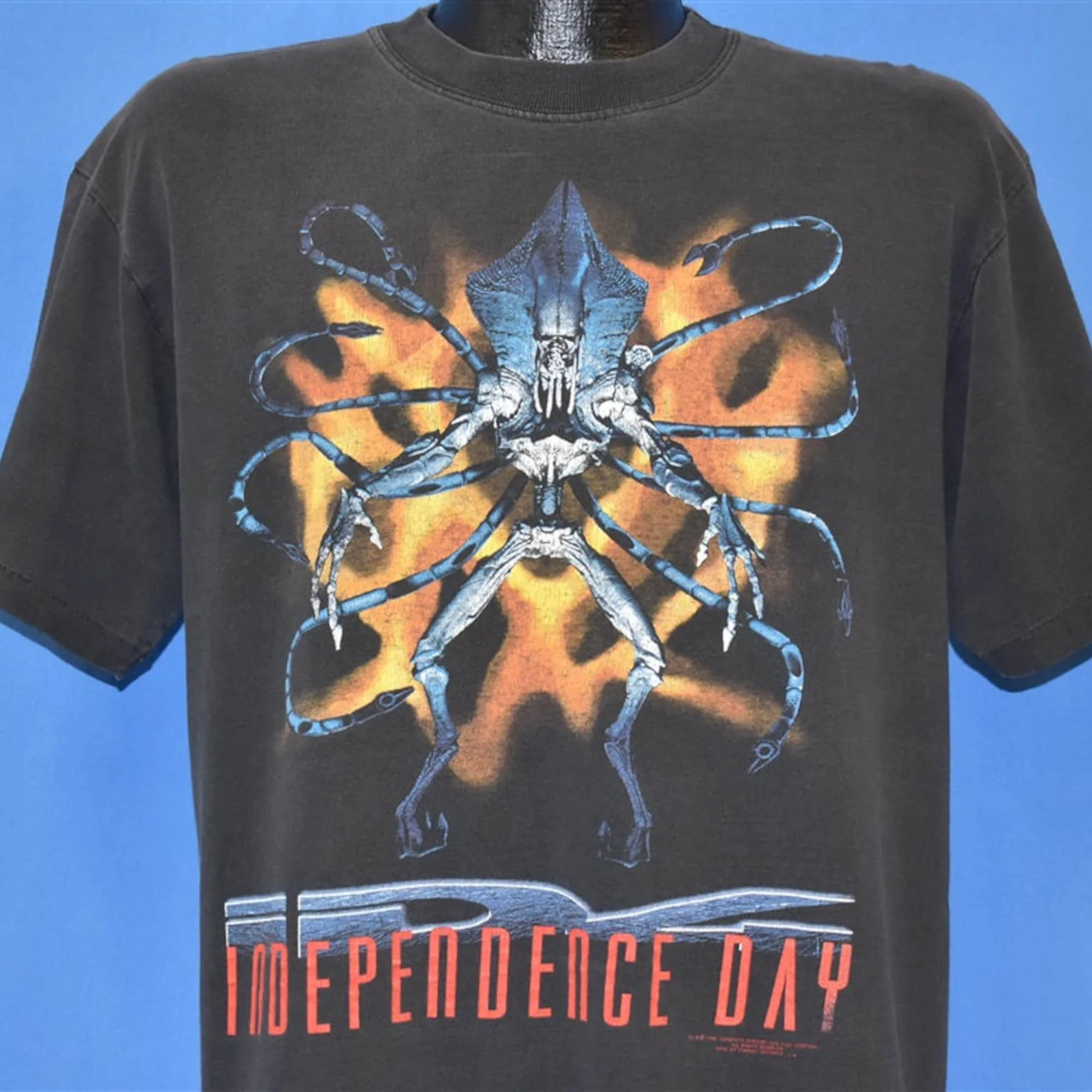 90s Independence Day Sci Fi Movie Alien Monster Promo t shirt 