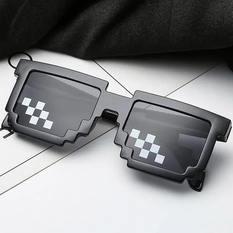 Pixel Sunglasses 1pc Funny Original Vintage Black Mosaic Cool pixel sunglasses
