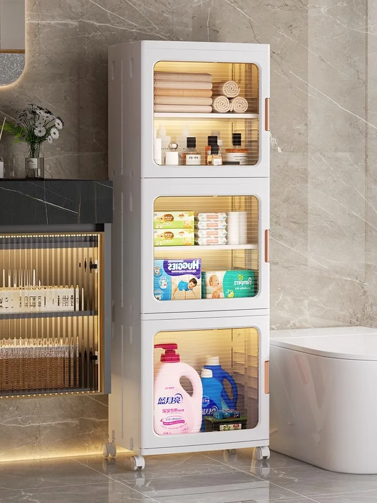 

Germany bathroom shelf bathroom slit storage cabinet locker bathroom slit storage cabinet free of installation of narrow