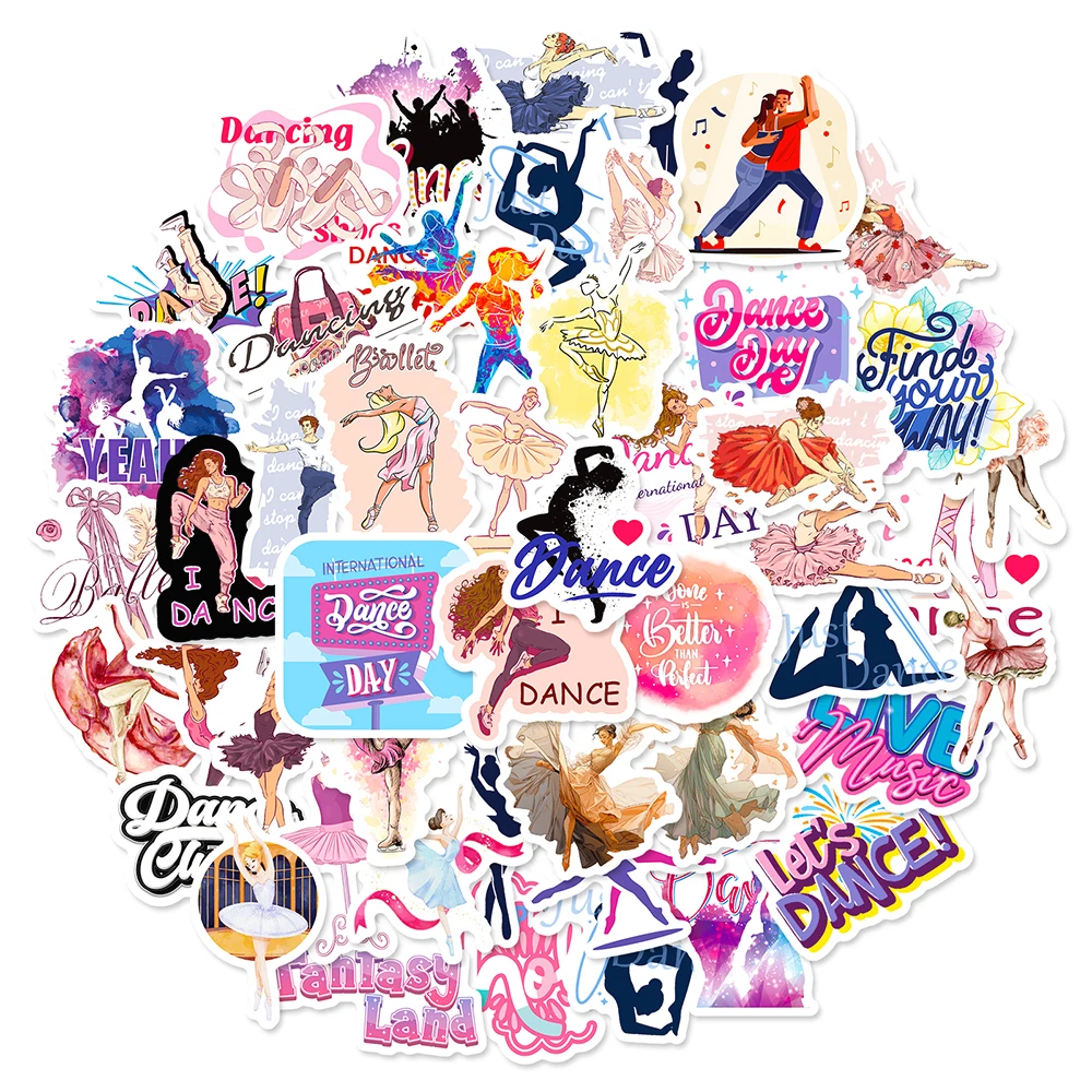 

10/50Pcs Cute Pink Girl Dance Aesthetic Varied Graffiti Stickers DIY Scrapbooking Helmet Car Notebook Backpack Decoration Decals