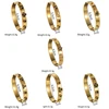 Nextvance 2024 New 18K Gold Plated Bangles With White Black Zircon Stainless Steel For Women High-End Christmas Jewelry Gifts 6