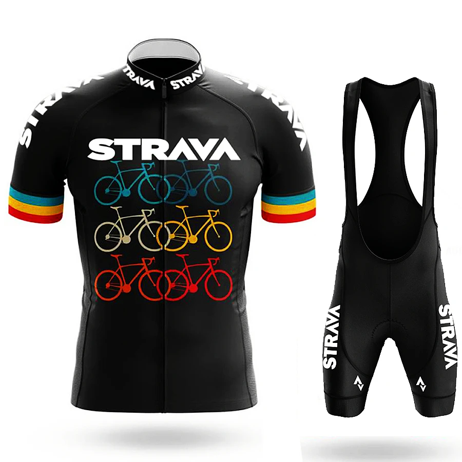 Strava 사이클링 세트, 자전거 유니폼, 사이클링 저지 세트, 로드 바이크 저지, MTB 자전거 착용, 클래식 사이클링 의류 슈트, 여름